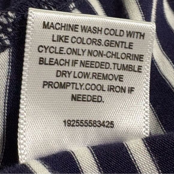 Love Fire Sheath Midi Dress Women’s M Black White Striped Tank Ruching Sides. - Picture 9 of 10